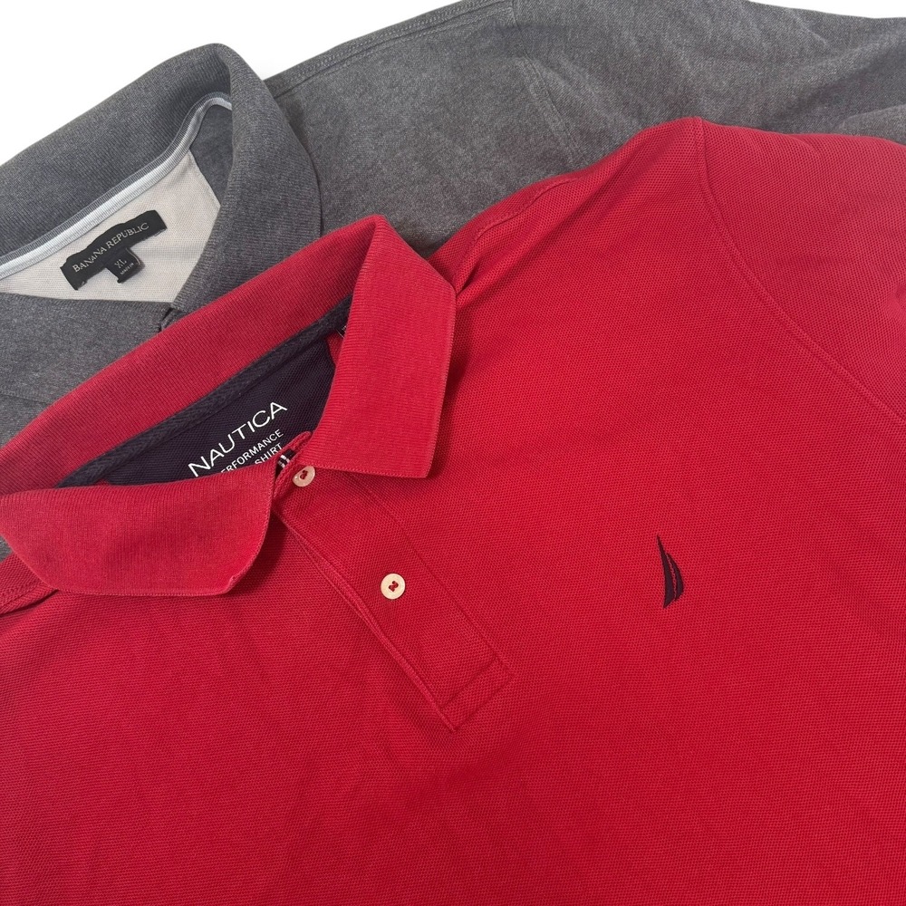 Mens Polo Shirt Bundle Nautica Banana Republic XL Classic Fit 2 Pack‎